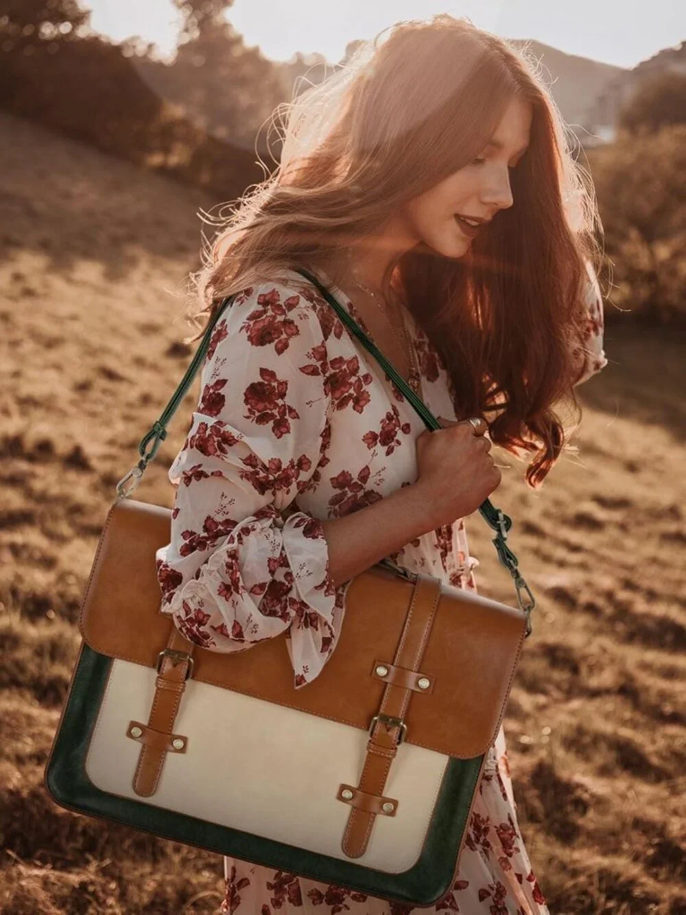 Stylish Vegan Leather Convertible Laptop Bag for Women